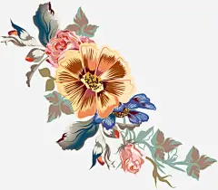 卡通手绘水彩花朵高清素材 卡通花朵 手绘花朵 水彩花朵 牡丹花 玫瑰花 花卉 花卉植物 花朵 鲜花 鲜花png 免抠png 设计图片 免费下载