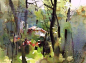 Ping Long is a Chinese Watercolor artist who is not well known in the west, but seems quite well known in China. It's like a whole other watercolor world there, there are so many artists to find out about! Of particular interest to me was that Chien Chung