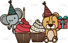 动物,贺卡,婴儿,季节,式样,可爱的,性格,愉悦,动物学,庆祝