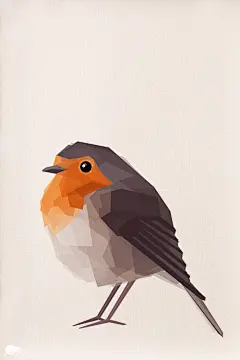 鸟插画系列图集丨鸟儿手绘几何扁平化绘画