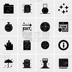 set 16 universal icons business