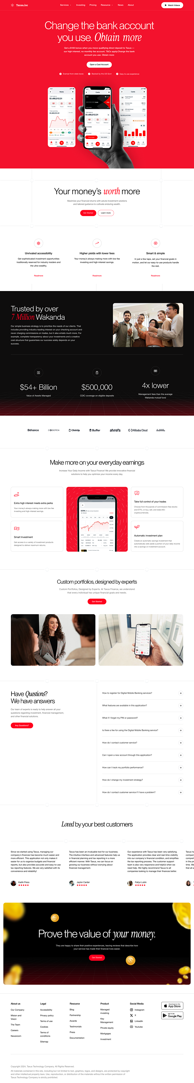 fintech ai landing p...