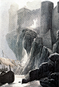 英国插画艺术家 艾伦·李Alan lee  为《魔戒》创作的水彩画稿