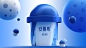 安慕希X热浪 | 5G“蓝胖子”，勺吃酸奶杯型设计-古田路9号-品牌创意/版权保护平台