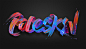 art color lettering logo poster