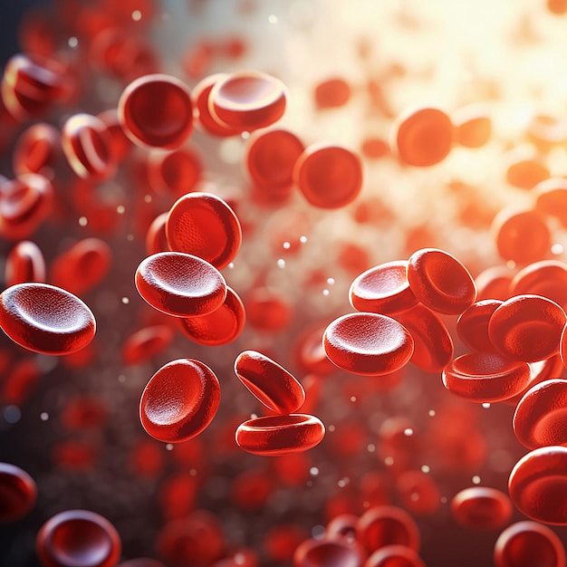 Red blood cells on b...