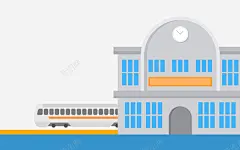 2019年春运高铁站插画 高铁站 元素 免抠png 设计图片 免费下载 页面网页 平面电商 创意素材