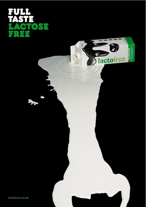 广告海报-美国Lactofree牛奶视觉...