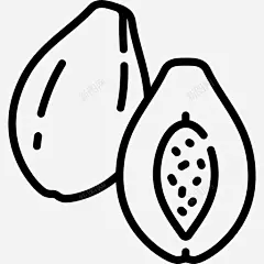 木瓜水果和蔬菜13直线型图标高清素材 网页 设计图片 页面网页 平面电商 创意素材 png素材