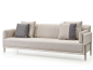 Fabric and leather sofa ZERO | Sofa by Turri