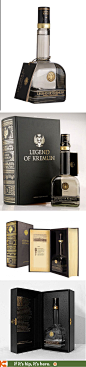 Legend Of Kremlin premium Vodka's special Book Packaging for the US and Russia.. Beautiful booze #packaging PD