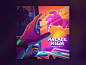 Arcade High signalnoise arcadehigh album music photoshop illustrator outrun vaporwave synthwave retrowave 1980s retro illustration design art