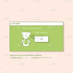 手绘字母插图和漫画
