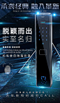 智能指纹锁海报