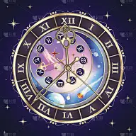 星座，占星钟，矢量