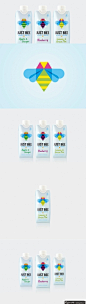 logo设计 矿泉水LOGO  天然泉水logo 纯净水包装设计  小蜜蜂天然泉水品牌设计 水包装