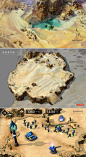 Desert location, Rimma Shmeleva : Concept art for strategy Liberation Earth