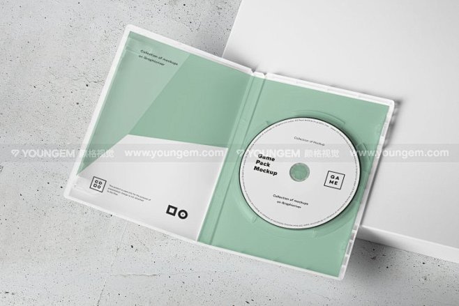 游戏唱片碟片CD光盘包装盒vi设计贴图p...