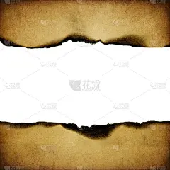 老式烧纸背景，中心部分隔离(文字空间)。