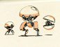 Concept robot sketches by Jake Parker