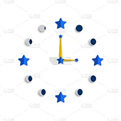 儿童,钟,月亮,抽象,星星,分离着色,白色,商务,高雅,概念