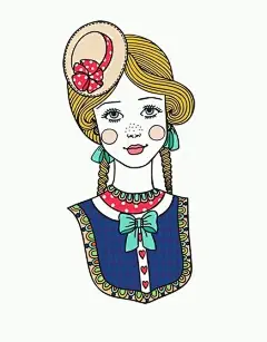 andrea barja、插画、美人如画、手绘、韩国卡通画、插画系列、andrea barja、时尚插画、个性、另类、唯美、文艺