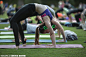 Silent disco yoga class in HK quiets body and mind