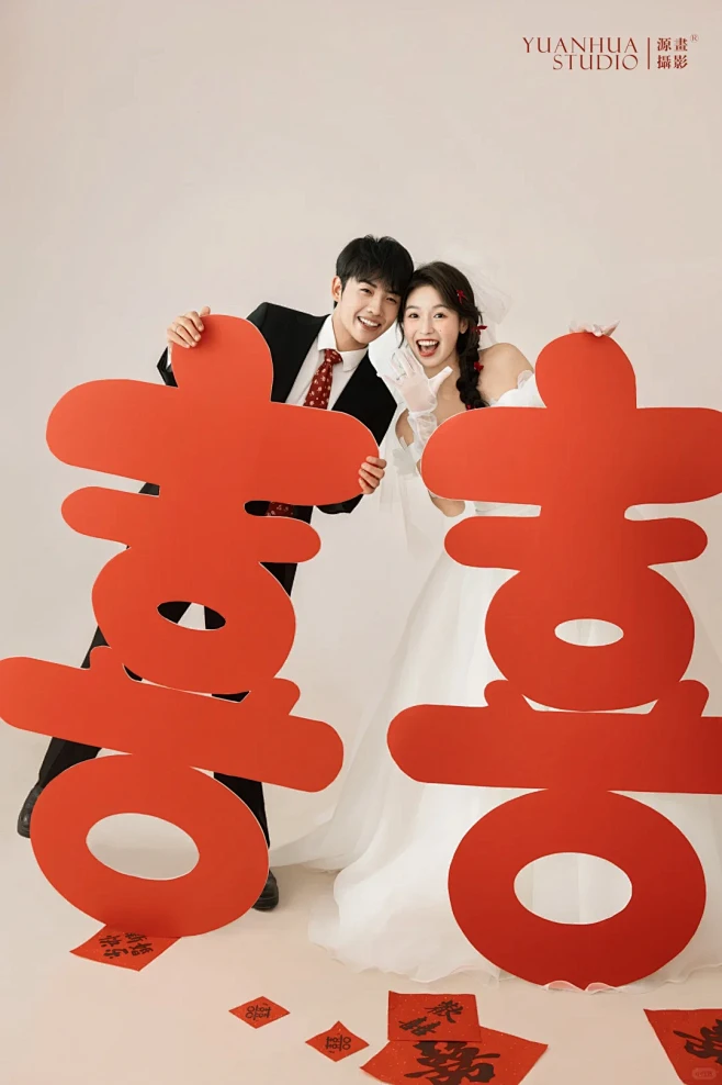 我结婚啦！喜嫁风婚纱照用来官宣真的泰可了...