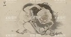 神仙    - 源文件下载【酷图网】神仙,神仙图册,神仙人物,神仙人物画,手绘神仙,张路,水墨画,神仙水墨画,仙人,人物插画,明代画,明朝画,国画,中国画,中国人物画,中国插画,中国古画