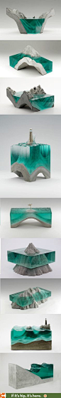 The glass and concrete sculptures of artist Ben Young. Oh my gosh are these so beautiful!!!!