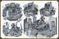 LumaTerra Environments, Brandon Vuong : Environments for my Lumaterra project, done for a mentorship from Tze Wei of FZD. These are explorations of key locations in each faction, one of the Temple of the Goddess, and one for Kat's Workshop.