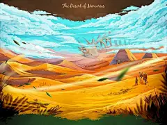 【立陶宛插画设计团队 Inkration Studio 为《Landscape Concepts》设计的场景插画】密林丛中，色调好暖O网页链接