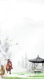 简约中国二十四节气清明背景模板