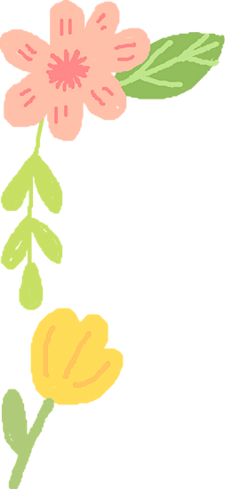 母亲节涂鸦花束素材-花