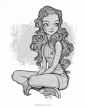 COOLACG精选图库超话 #线稿#
分享：画师『giselleukardiart』的板绘插画线稿作品 ​​​​