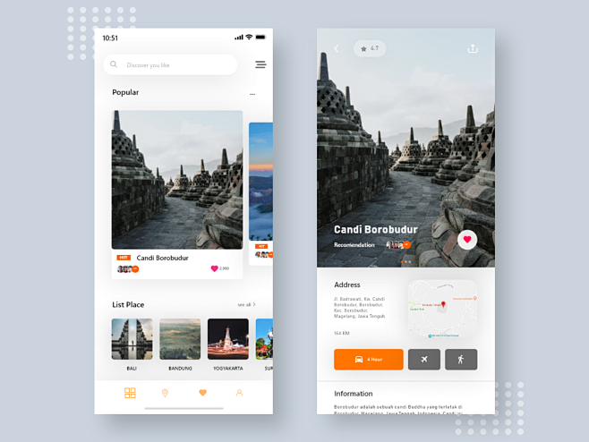 Travel App ui ux des...