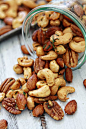 Sweet and Spicy Rosemary Bar Nuts + Tips for Customized Roasted Mixed Nuts and Homemade Snack Mixes on @Katie Goodman: 