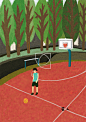 少年默默的去捡起篮球，感谢这个流过汗的篮球场，陪伴了我读书的生涯。（新浪微博：-茧人-，微信公众号：茧人，欢迎关注）
