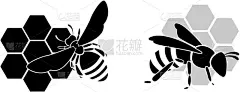 黑色蜂剪影