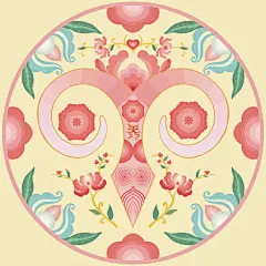 羌族羊图腾纹样设计