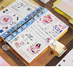道林活页手帐本 韩国小清新简约笔记本子 创意空白内页日记本手账-淘宝网
