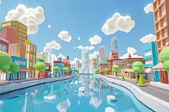 建筑立体场景图片模型图