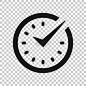 Real time icon in transparent style. Clock vector 