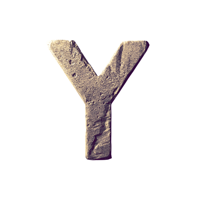   3D石头字 数字 26个英文字母 透...