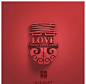 中国风 囍字设计 - 字体设计 书法作品
