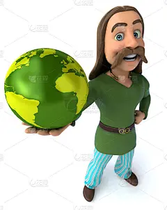 有趣的高卢- 3D插图