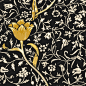Floral ornament seamless pattern background