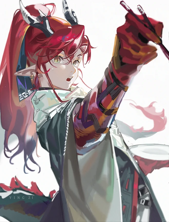 你好，吃一口~(这里也发发好了 #明日方舟余 #明日方舟 #同人图 - 小红书-花瓣网