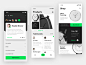 Watch store app black  white minimal concept green ios mobile design ux ui watch app