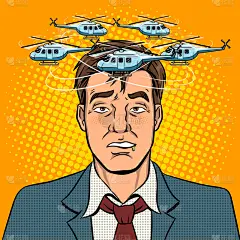 男人,喝醉的,波普风,直升机,人,概念,眩晕的,漫画书,图像
